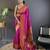 Magenta paithani silk saree with unstitched blouse piece