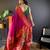 Magenta paithani silk saree with unstitched blouse piece