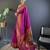 Magenta paithani silk saree with unstitched blouse piece