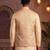 Men   s peach jacquard nehru jacket elegant festive & wedding wear