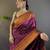 Wine paithani silk saree with unstitched blouse piece