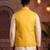 Men’s elegant yellow jacquard nehru jacket