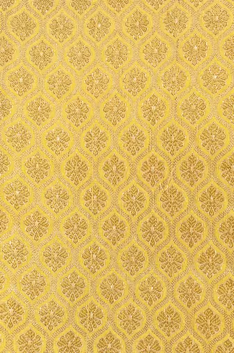 Men   s elegant yellow jacquard nehru jacket