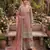 Pink chinon semi stitched suit with embroidery & sequence work