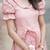 Soft pink vintage pure cotton mini summer dress