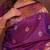 purple floral, zari work slik blend saree with blouse