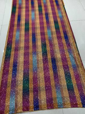 Multi Color Sequence Work art silk saree 3