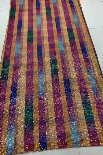 Multi Color Sequence Work art silk saree