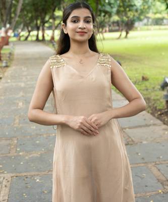 Golden luxe indo-western jacket suit set with farsi pants 4