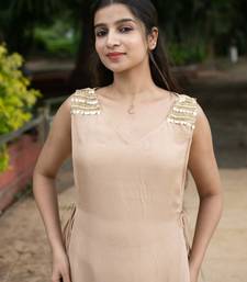 Golden luxe indo-western jacket suit set with farsi pants