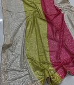 Multi Color Sequins Work Silk Saree