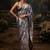 Multi Color Sequins Embroidered Silk Saree