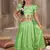 Soft silk paithani design zari weaving pavadai for kids
