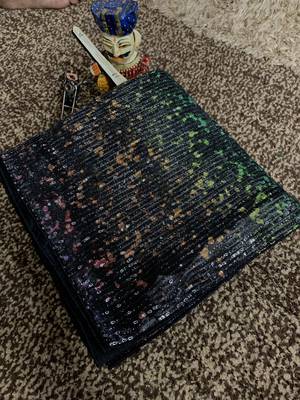 Multi Color Sequins Work art silk saree 5