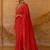 Red Color Embroidered And Mirror Work Georgette Saree