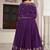 New Designer Anarkali Gown Suit Set Purple Suit Set With Dupatta