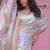 Pink Shine Color plain Silk Saree
