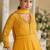 Yellow georgette all over work anarkali full stitched wedding gowns
