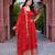 Red Anarkali Suit Set Designer Gown Suit Set With Dupatta