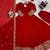 Red Anarkali Suit Set Designer Gown Suit Set With Dupatta