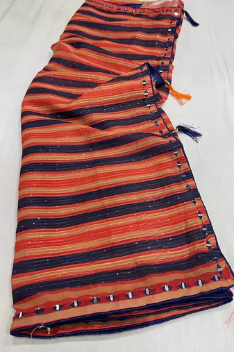 Multi Color handwork  Fox Georgette Saree
