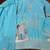 Light blue chinon silk full stitched free size palazzo suits upto 42