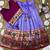 Kids paithani silk lotus pattern lehenga choli