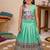 Kids paithani silk lotus pattern lehenga choli