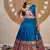 Kids paithani silk lotus pattern lehenga choli