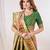 Red woven & printed silk blend ethnic festive saree with blouse