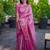 Pink floral & paisley kanchipuram silk saree with blouse