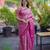 Pink floral & paisley kanchipuram silk saree with blouse