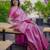 Pink floral & paisley kanchipuram silk saree with blouse