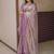Purple floral & paisley kanchipuram silk saree with blouse
