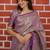 Purple floral & paisley kanchipuram silk saree with blouse