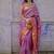 Purple floral, meenakari, zari woven kanjivaram silk saree with blouse