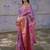 Purple floral, meenakari, zari woven kanjivaram silk saree with blouse