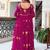 Anarkali Gown Set Pink Suit Set With Dupatta Party Wear Gown