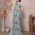 Satin Patta Saree With Beautiful Digital Print in Moss Silk With Blouse