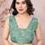 Satin Patta Saree With Beautiful Digital Print in Moss Silk With Blouse