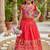 Designer red soft silk paithani design lehenga choli for girls-party & ethnic wear