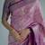 pink floral, zari woven faux kanjivaram saree with blouse