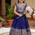 Designer navyblue soft silk paithani design lehenga choli for girls-party & ethnic wear