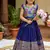 Designer navyblue soft silk paithani design lehenga choli for girls-party & ethnic wear