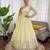 Off white fendy silk thread sequence anarkali suit