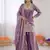 Lavender fendy silk thread sequence plazzo suit