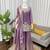 Lavender fendy silk thread sequence plazzo suit