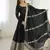Black chinon silk thread sequence anarkali suit