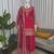Pink crepe silk thread sequence farshi salwar suit
