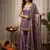 Lavender fendy silk thread with mirror work plazzo suit